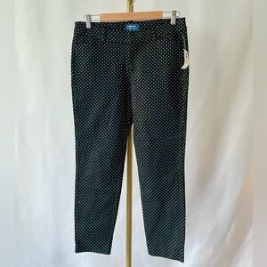 Old Navy Black Pixie Pant w/ Gold Dots